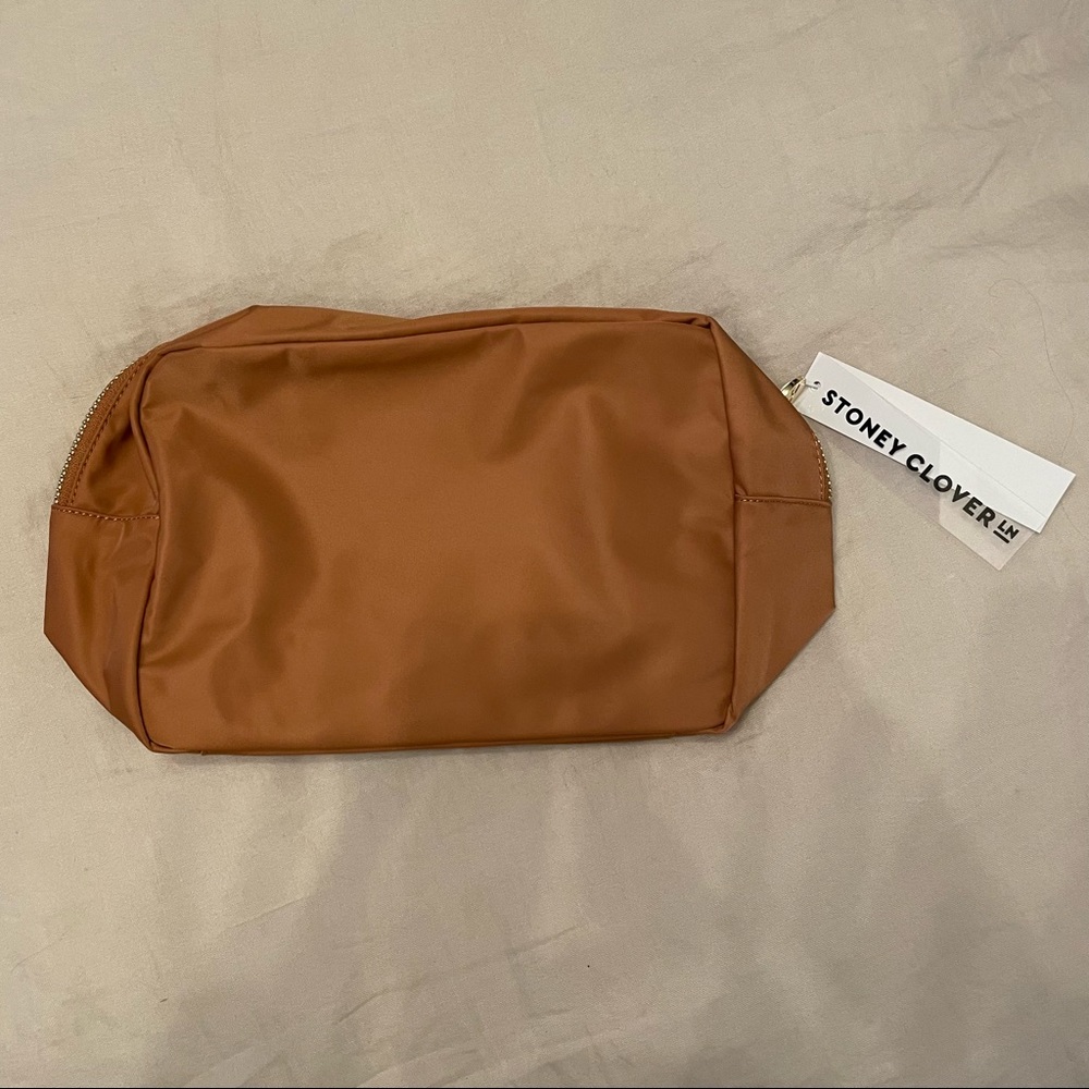 STONEY CLOVER LANE Large Camel Pouch NWT